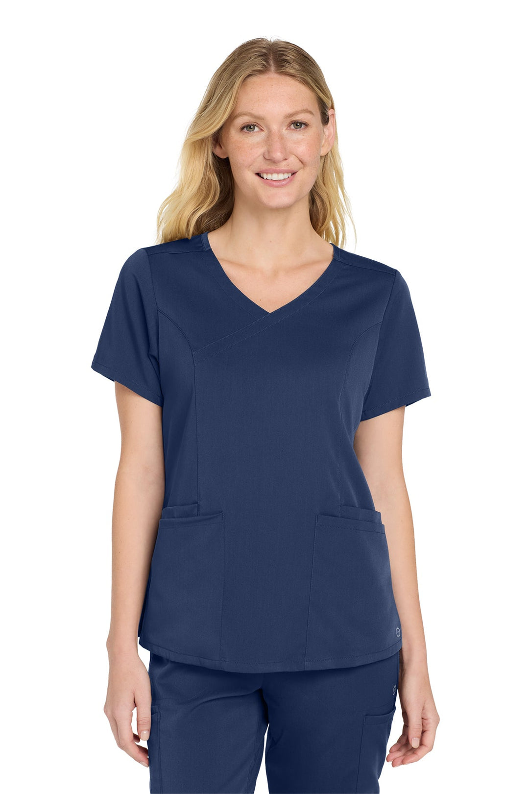 Wink Premiere Flex Mock Wrap Scrub Top (Women&