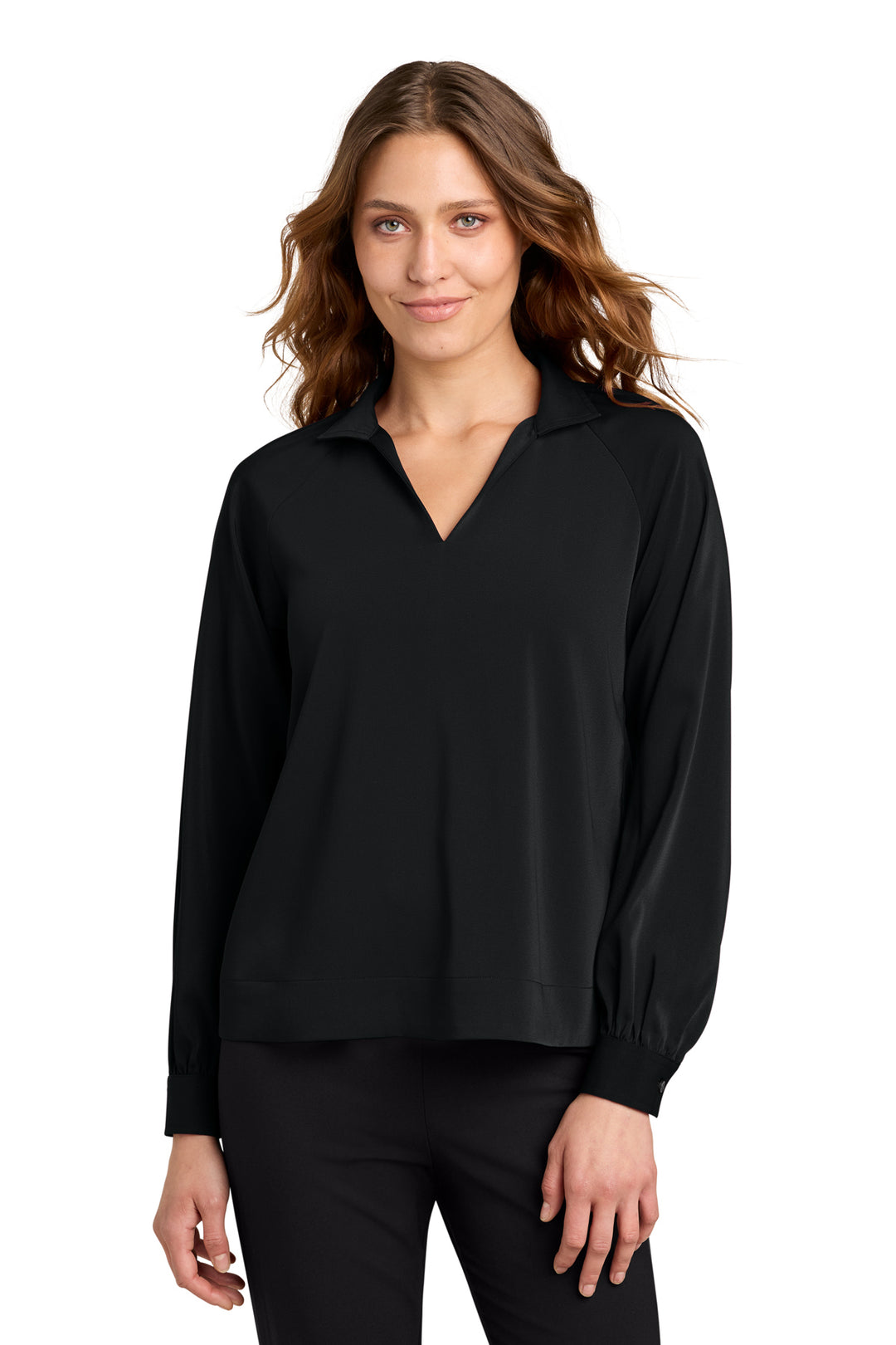 Mercer+Mettle Popover Blouse (Women's) — Black